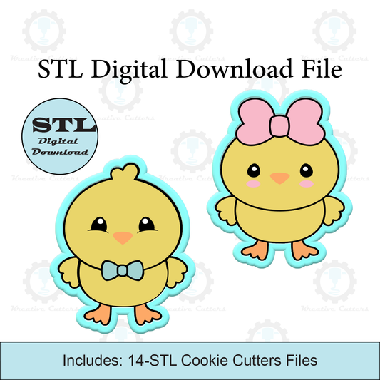 Easter Chicks Cookie Cutter | STL File
