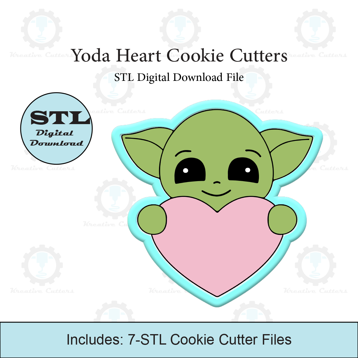Valentines Baby Alien Heart Cookie Cutters | STL File