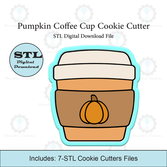 Pumpkin Coffee Cup Cookie Cutter | STL File