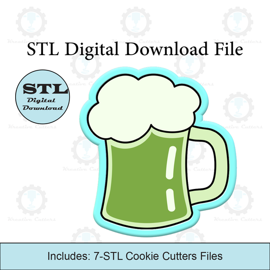 Green Beer Mug Cookie Cutter | STL File