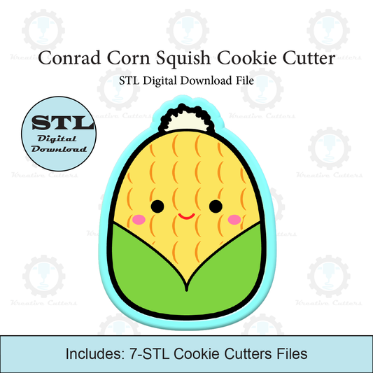 Conrad Corn Squish Cookie Cutter | STL File
