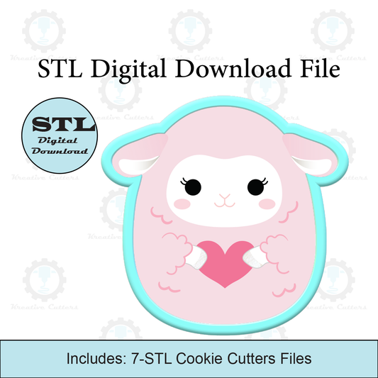 Lamb Squish Cookie Cutter | STL File