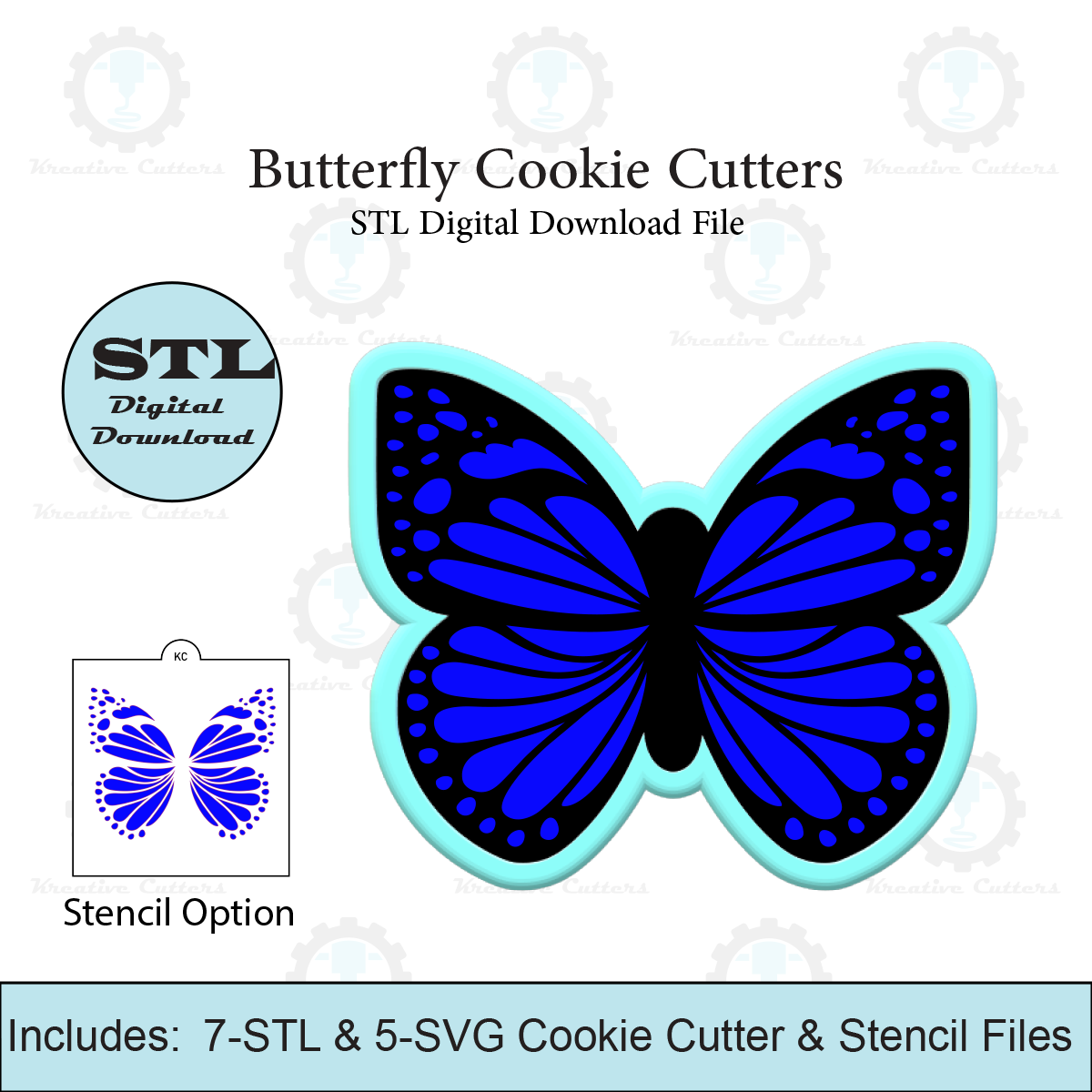 Butterfly Cookie Cutters & Stencil | STL & SVG Files