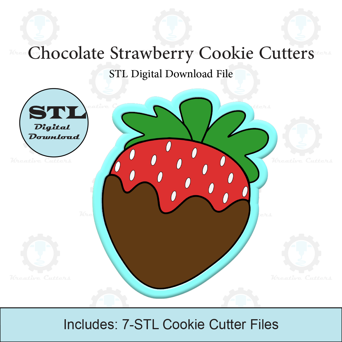 Chocolate Strawberry Cookie Cutters | STL Files