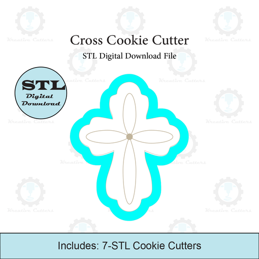 Easter Baptism Cross Cookie Cutter | STL File