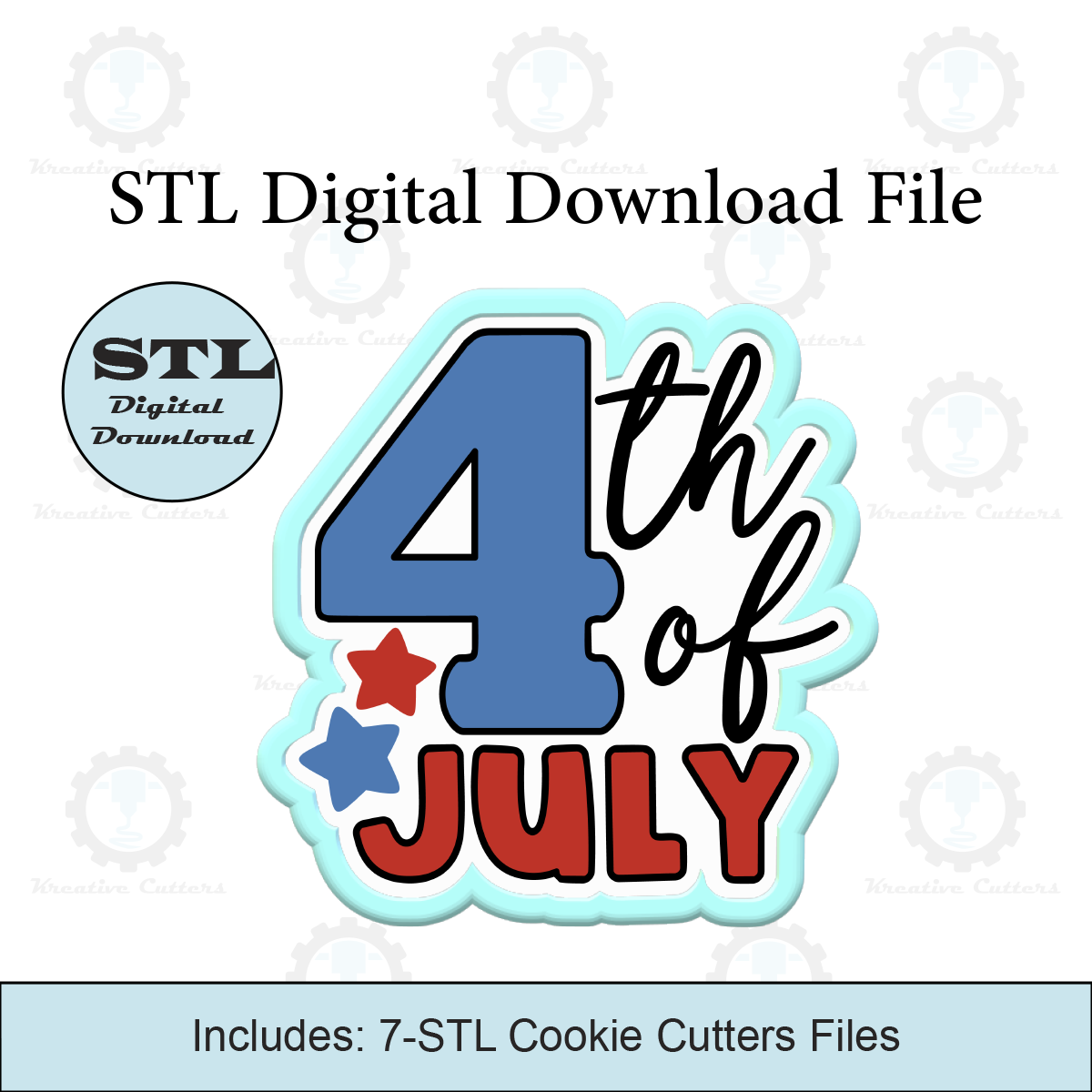 4th Of July Cookie Cutters | STL File