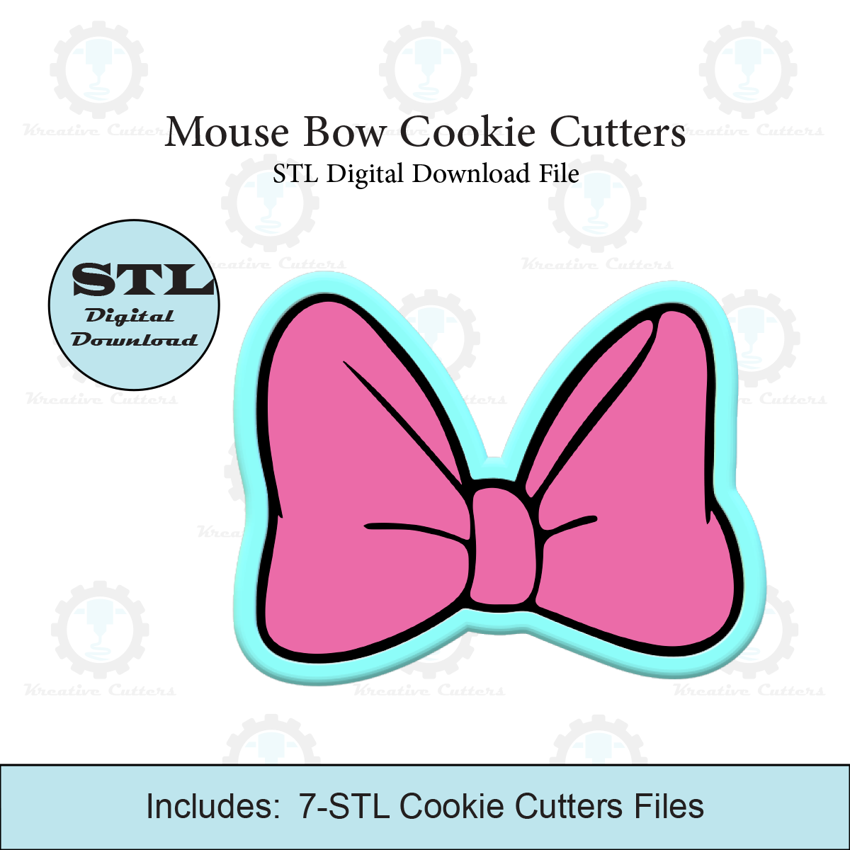 Mouse Bow Cookie Cutter | STL File