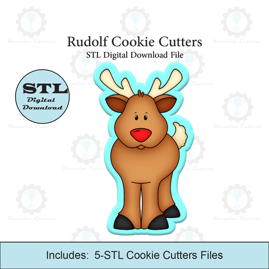 Rudolf Cookie Cutters | STL File