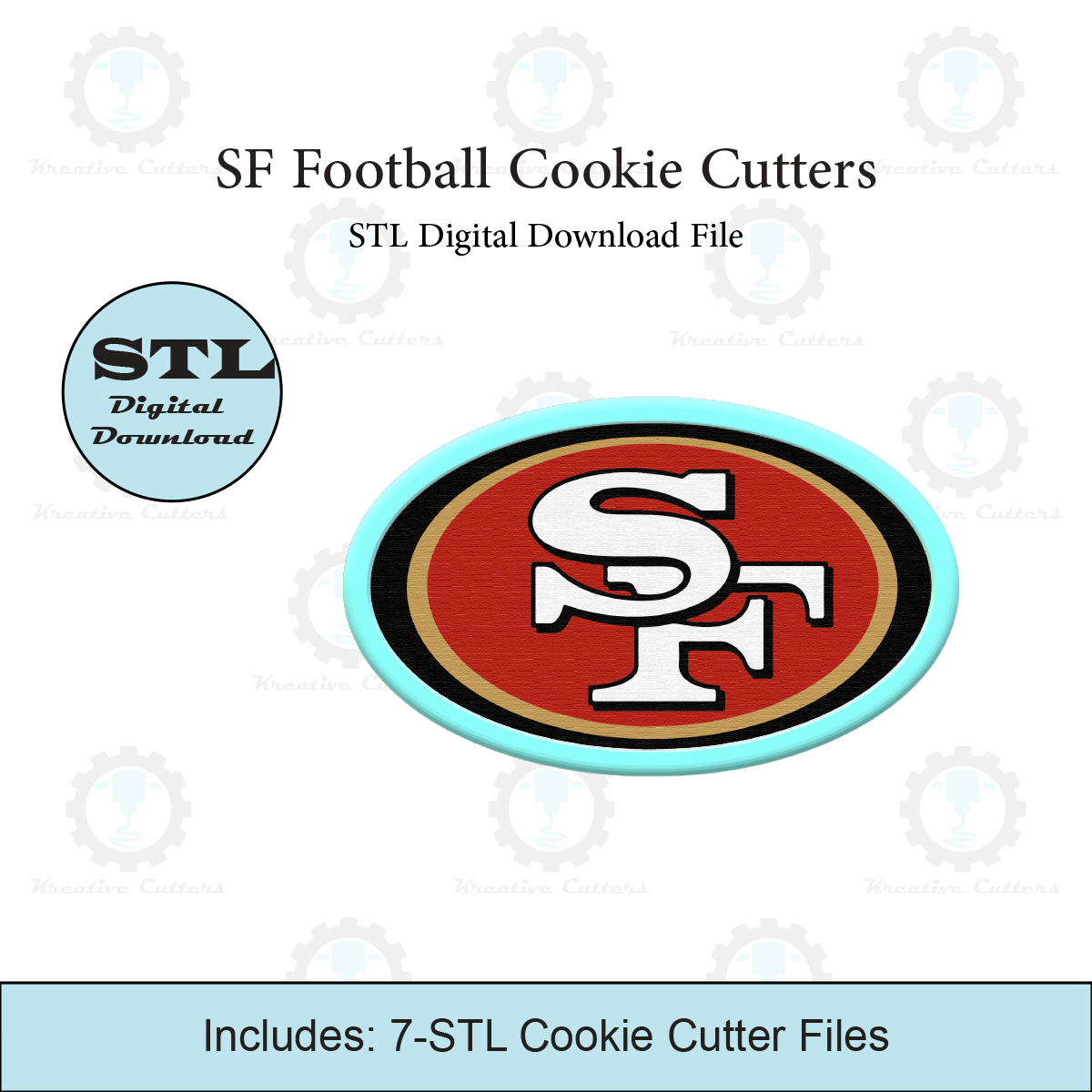 SF Football Cookie Cutters | STL Files