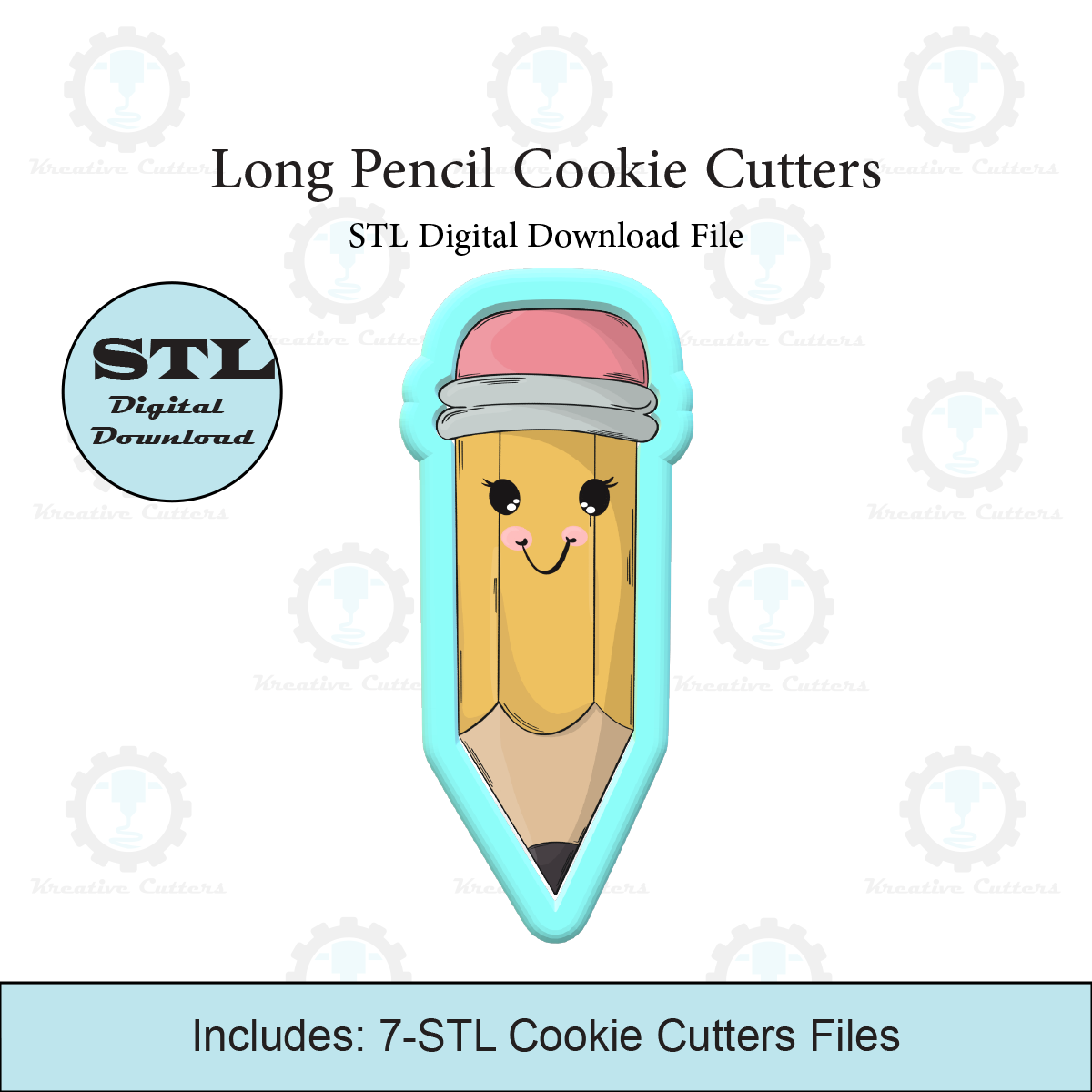 Long Pencil Cookie Cutter | STL File