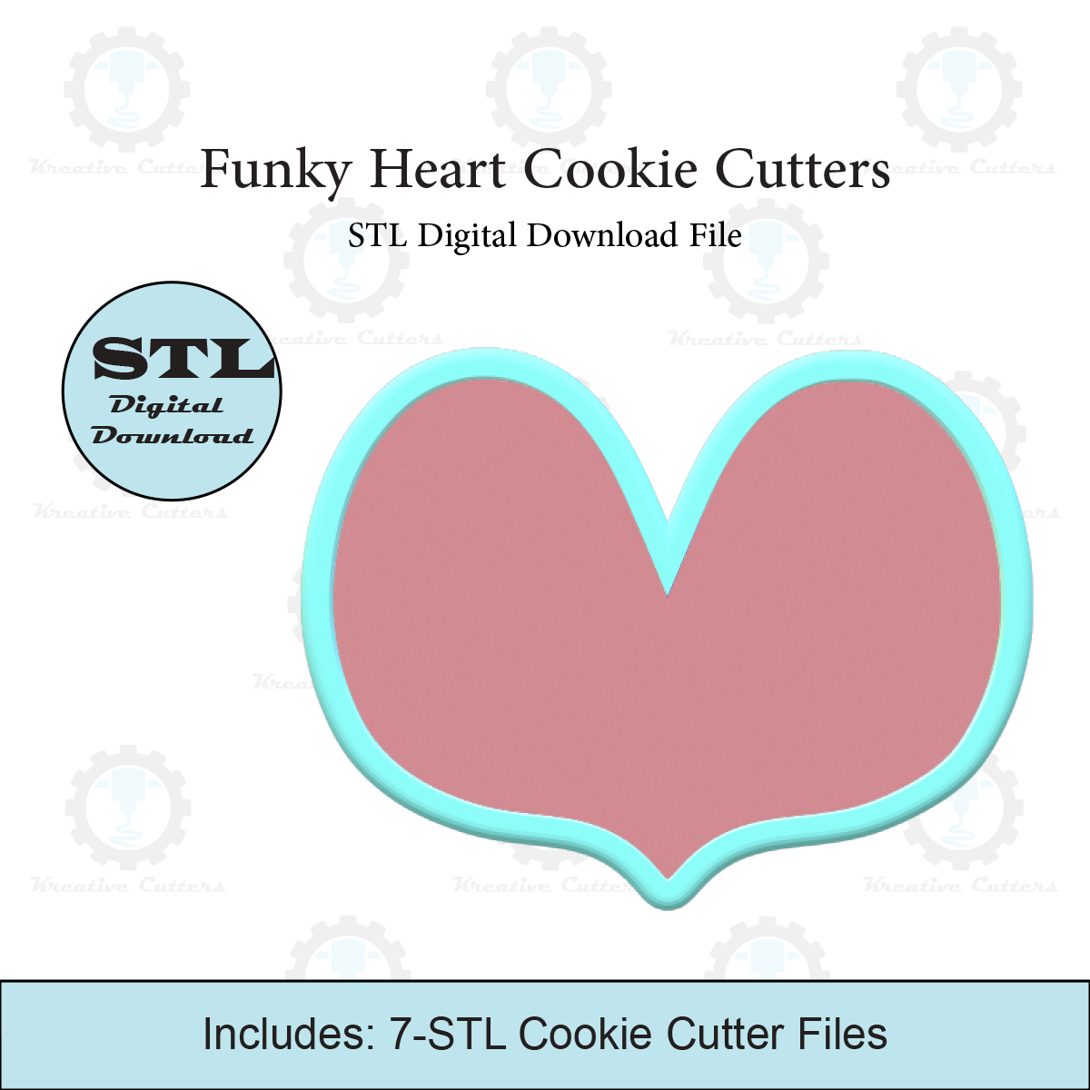 Funky Heart Cookie Cutters | STL Files