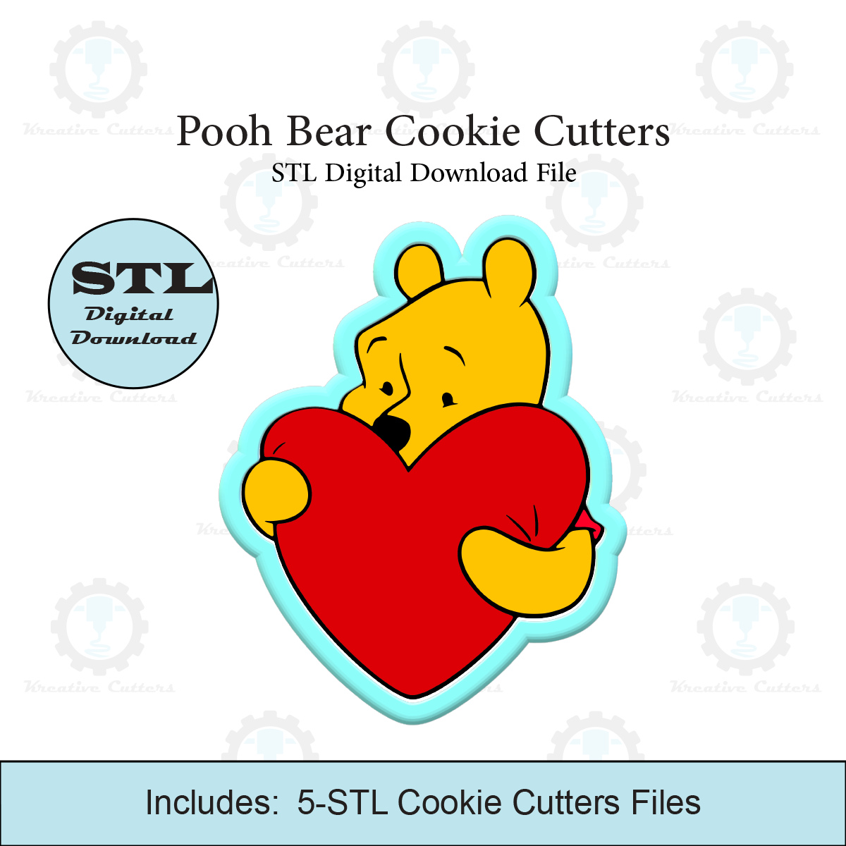 Pooh Bear Cookie Cutters | STL Files