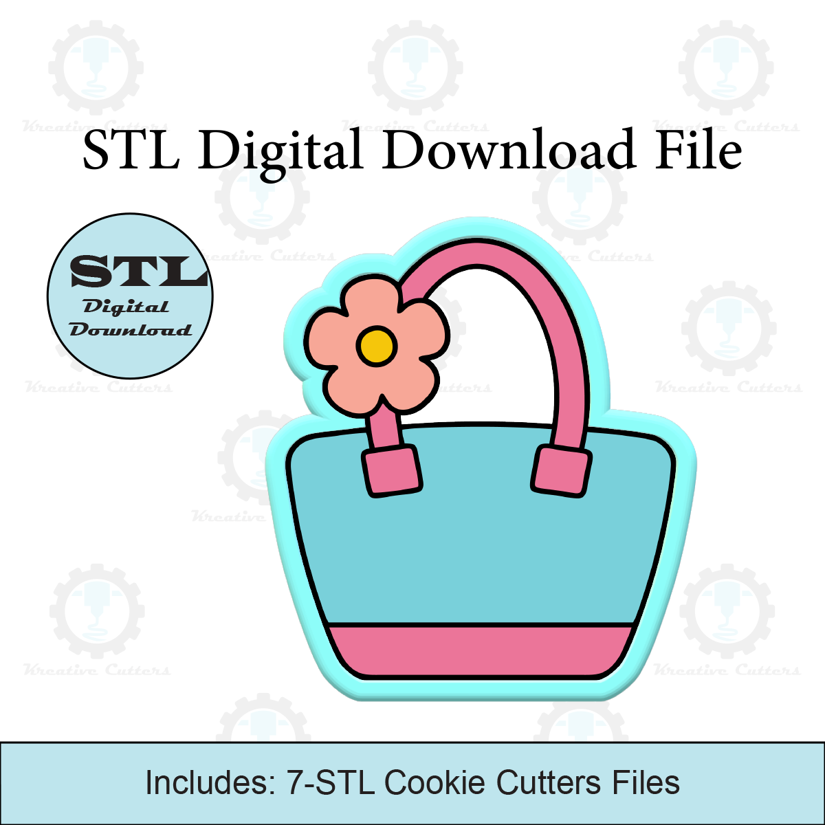 Floral Purse Cookie Cutters | STL File