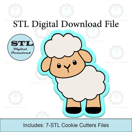 Lamb Cookie Cutters | STL File