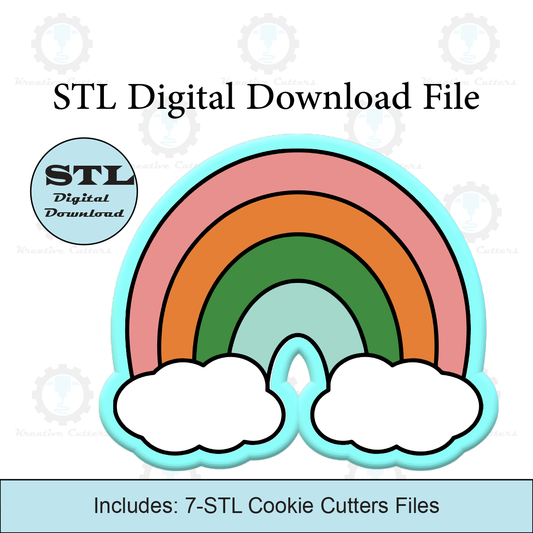 Rainbow Cookie Cutters | STL File