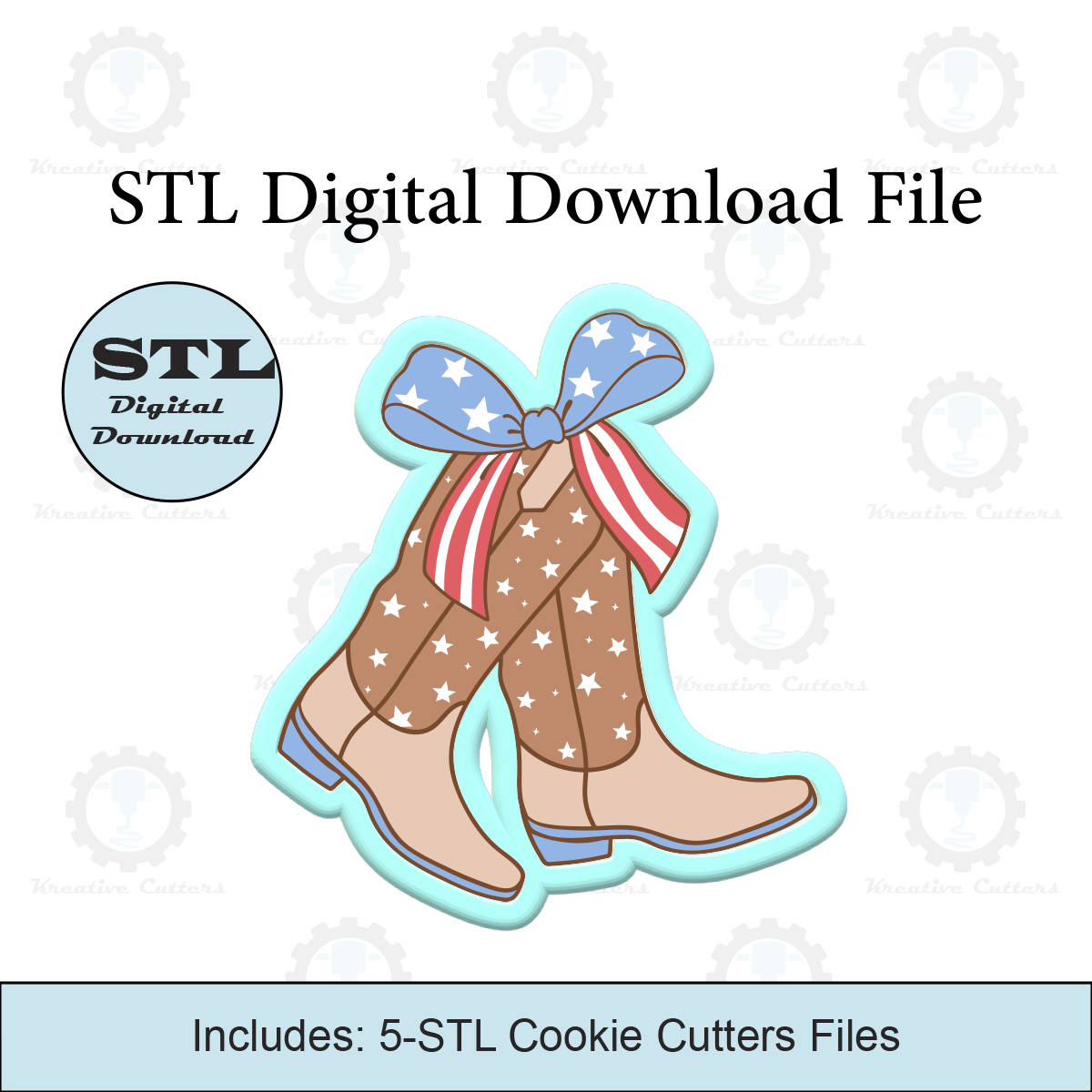 American Boots Cookie Cutters | STL File