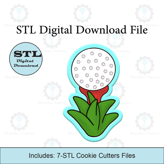 Golf Ball Tee Cookie Cutters | STL File