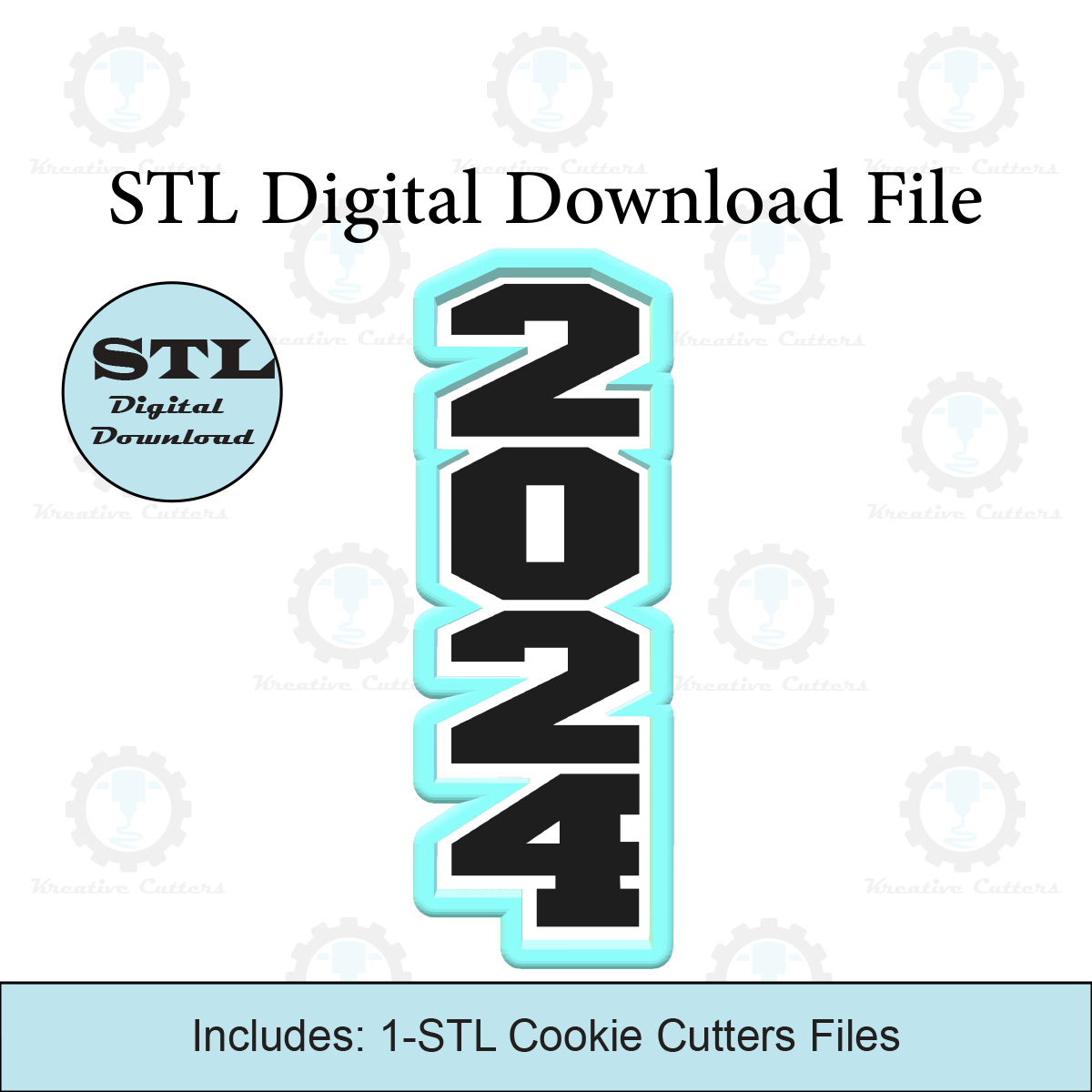 2024 Graduation Cookie Cutter | 2.25in x 7in | STL File