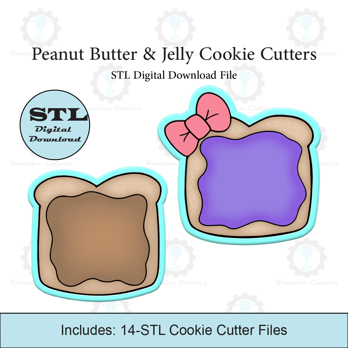 Peanut Butter & Jelly Cookie Cutters | STL Files