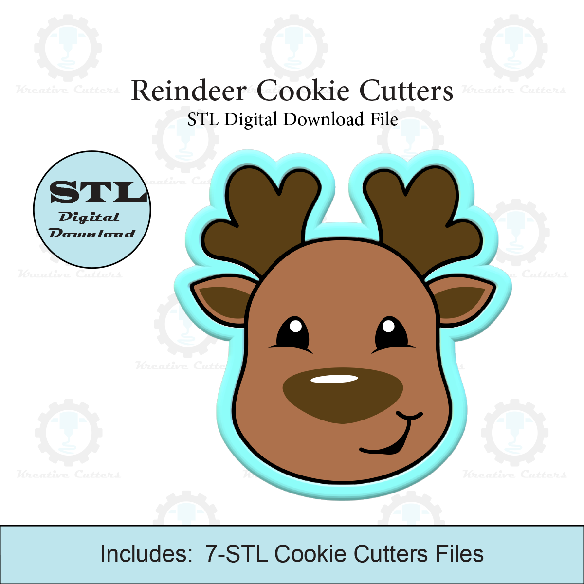 Reindeer Cookie Cutters | STL File