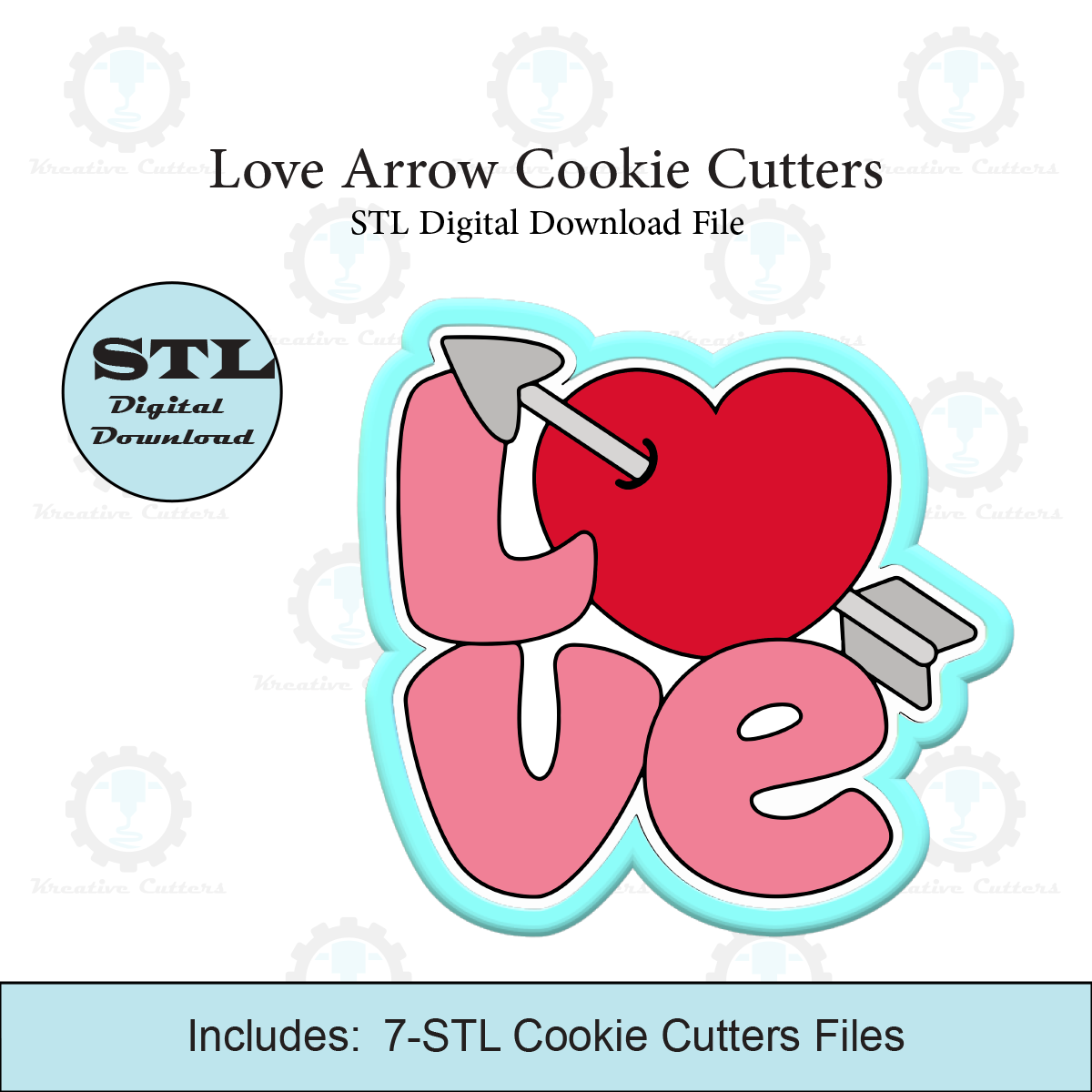 Love Arrow Cookie Cutters | STL Files