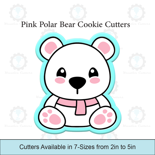 Pink Polar Bear Cookie Cutters