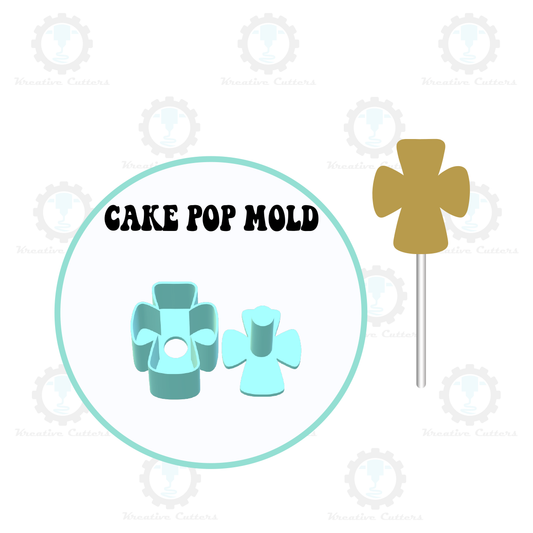 Chubby Cross Cake Pop Mold | Single or Multi-popper
