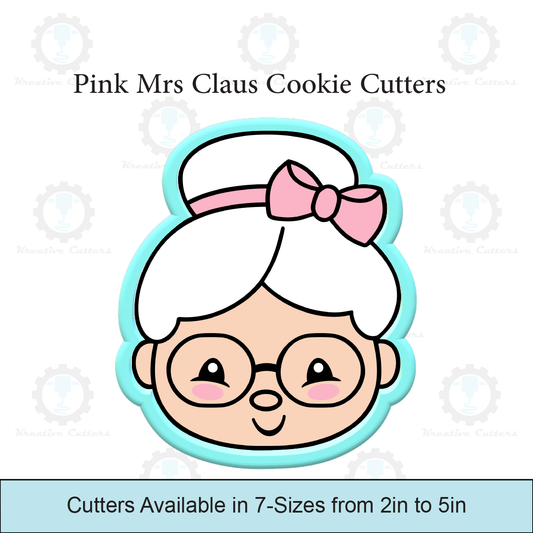 Pink Mrs Claus Cookie Cutters