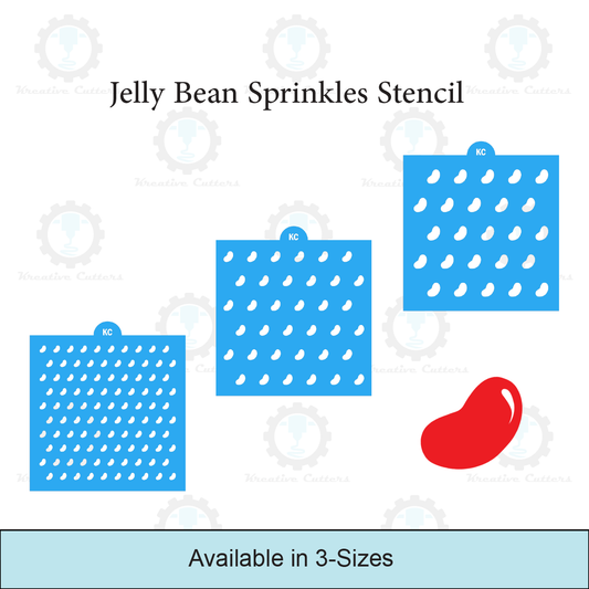 Jelly bean Sprinkles Stencil | 3D Printed, Cookie, Cake, & Cupcake, Decorating Stencils