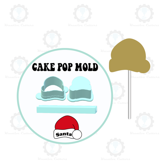 Christmas Santa Hat Cake Pop Mold | Deluxe Cutter, Popper, and Tray Option
