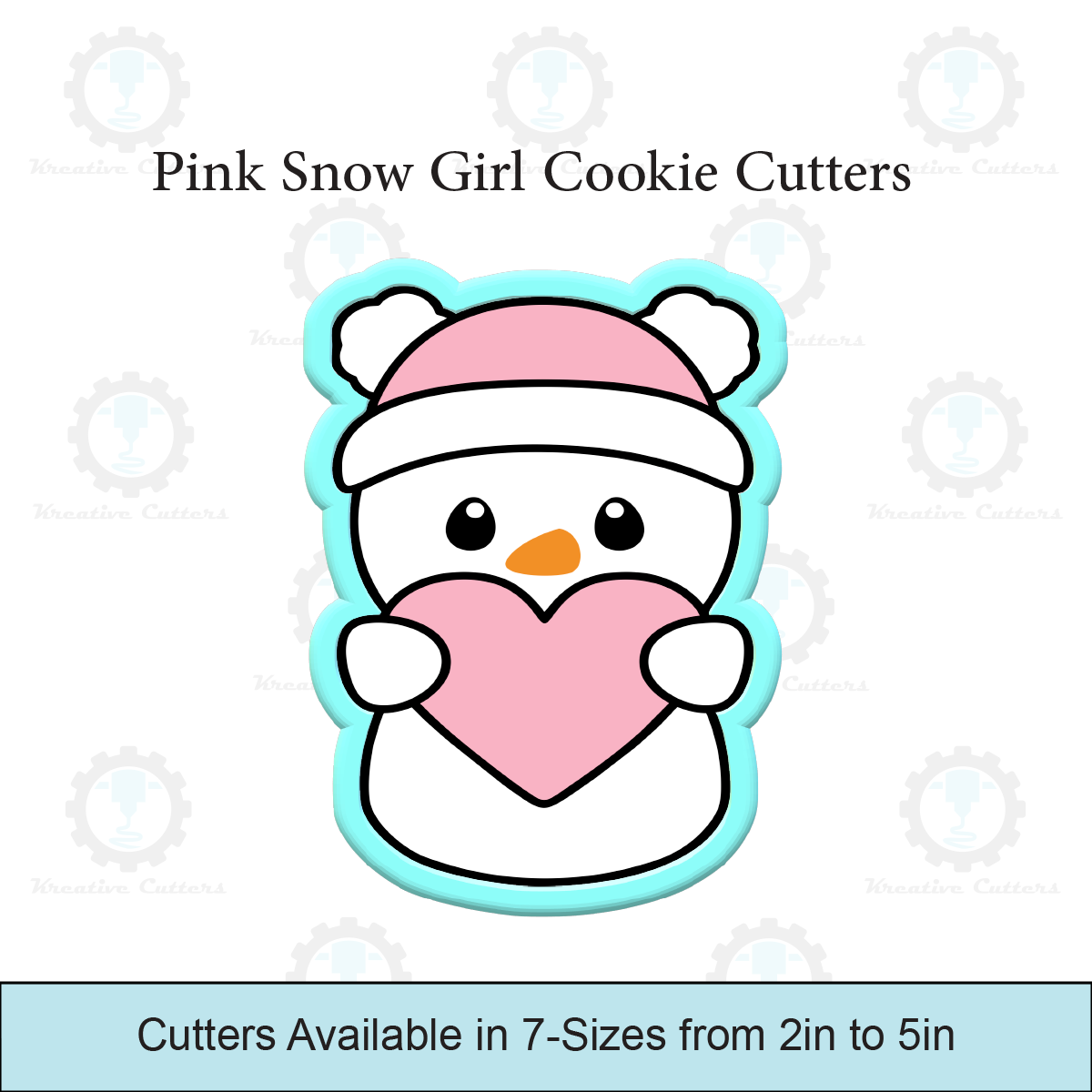 Pink Snow Girl Cookie Cutters