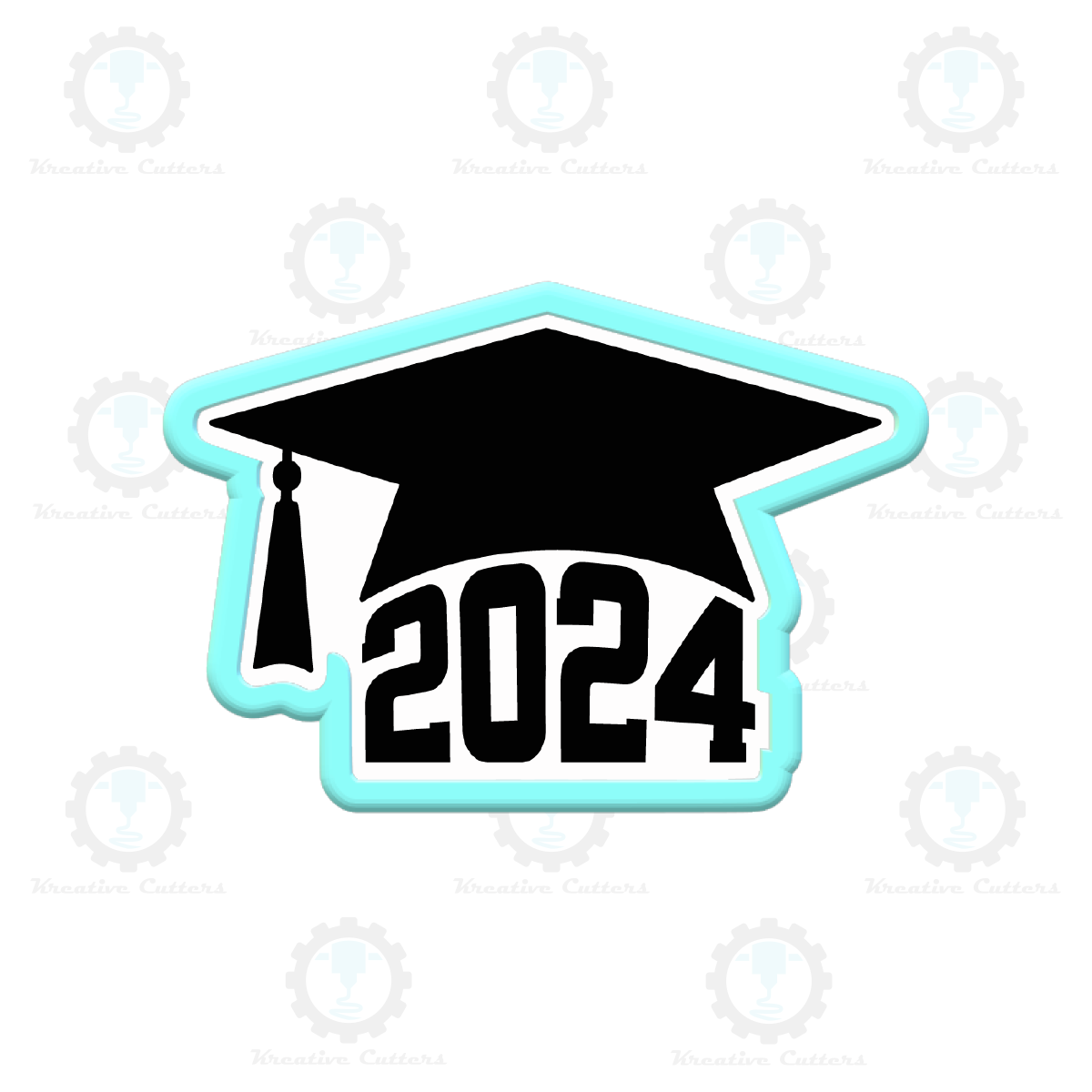 2024 Graduation Cap Cookie Cutters