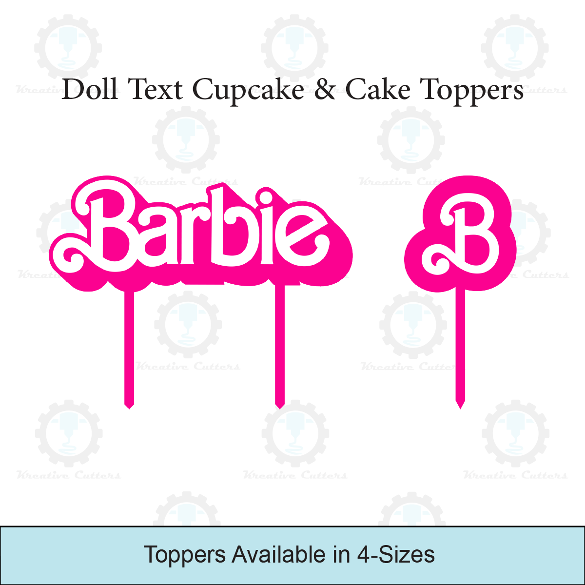 Doll Text Cupcake & Cake Toppers