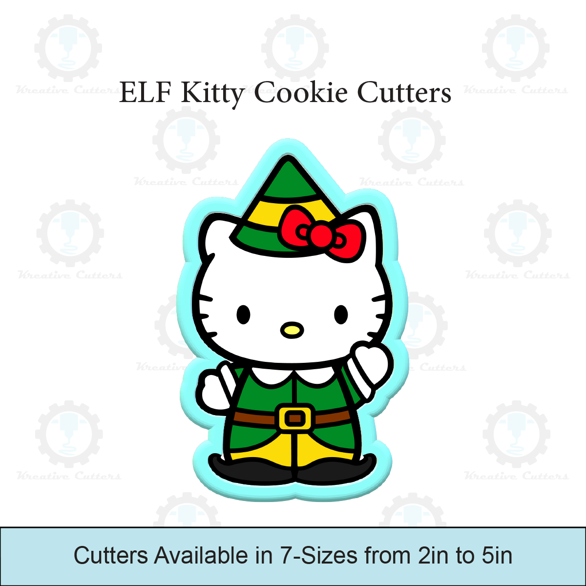 Elf Kitty Cookie Cutters
