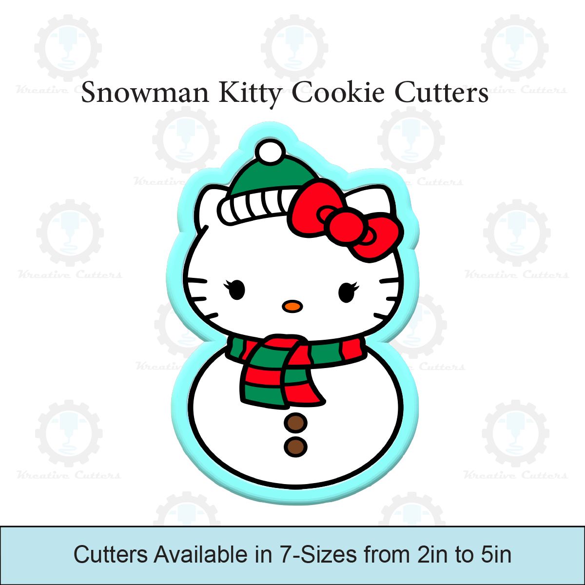 Snowman Kitty Cookie Cutters