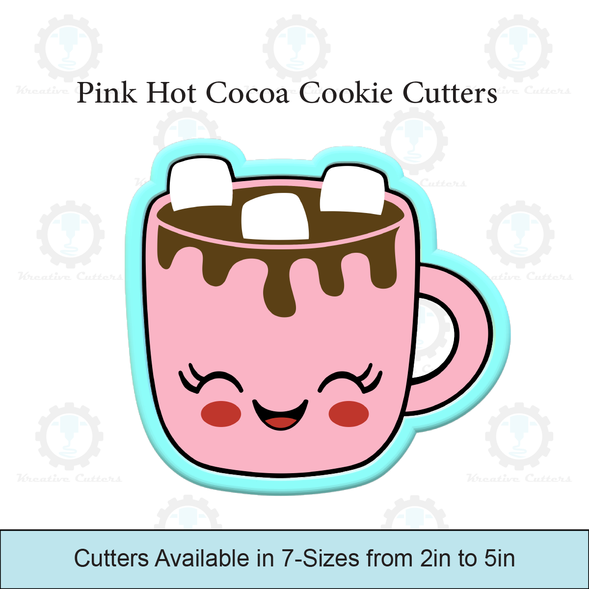 Pink Hot Cocoa Cookie Cutters