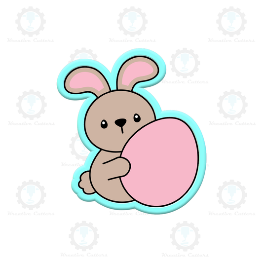 Bunny Holding Egg Cookie Cutters