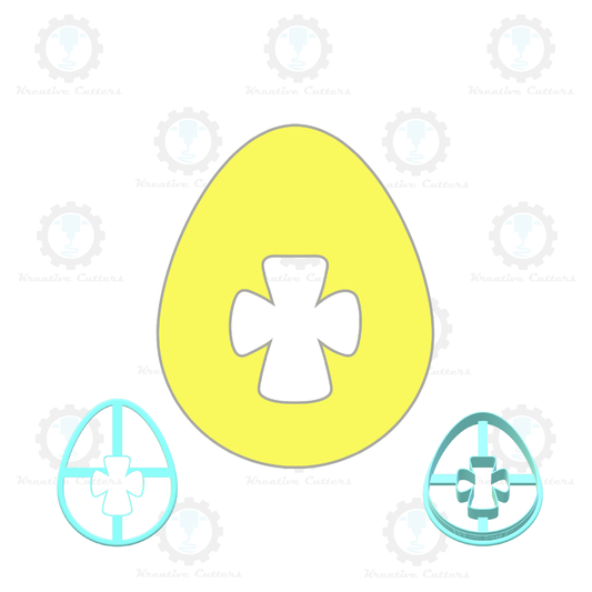 EGG with Cross Cutout Cookie Cutters