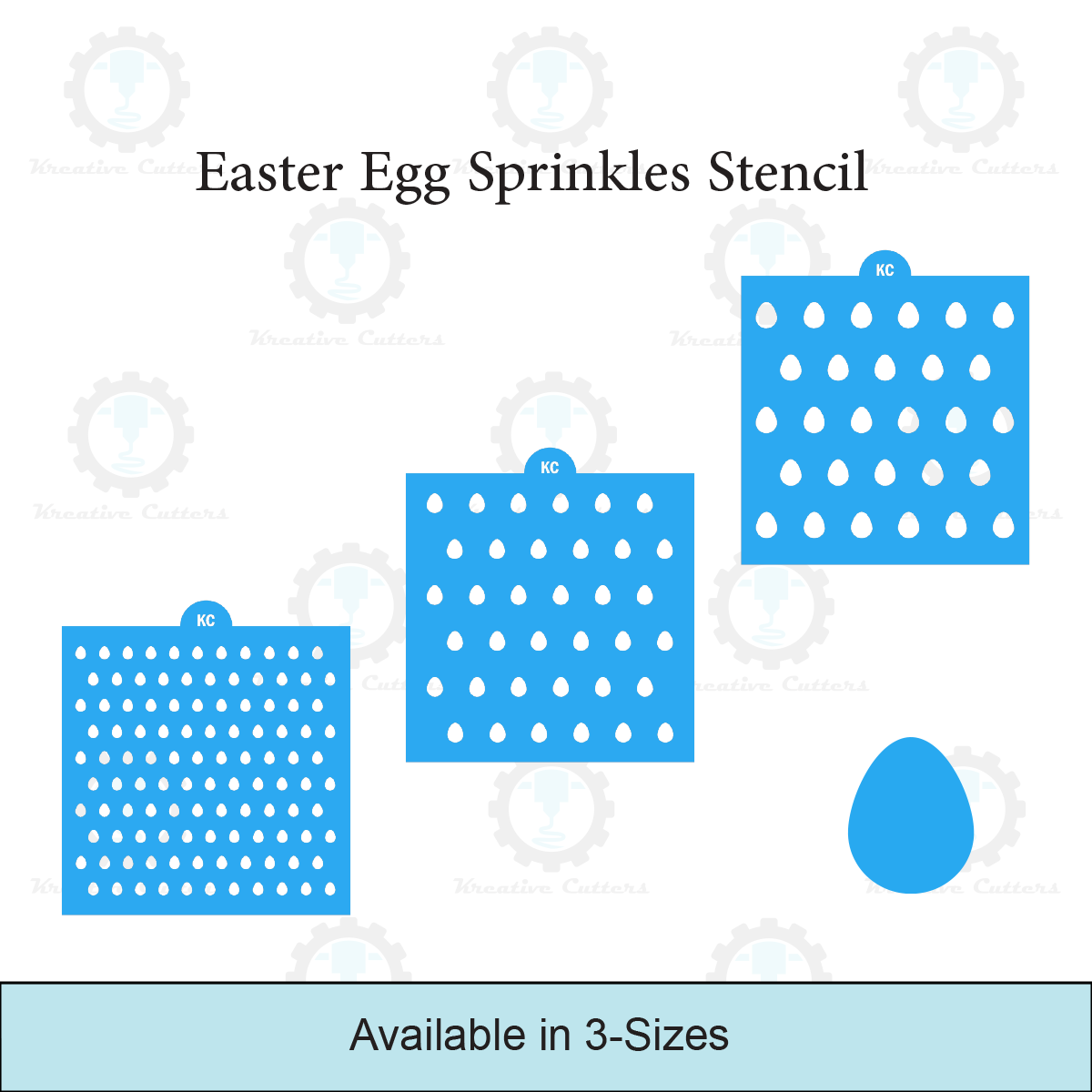 Easter Egg Stencil Sprinkles Stencil | 3D Printed, Cookie, Cake, & Cupcake, Decorating Stencils