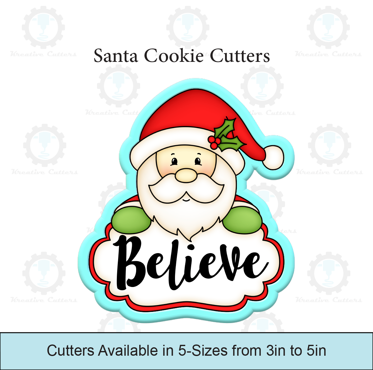 Santa Cookie Cutters | With personalized Text Box