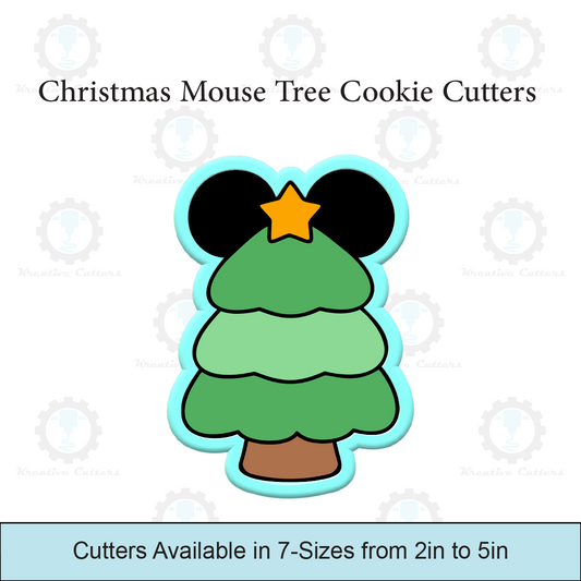 Christmas Mouse Tree Cookie Cutters