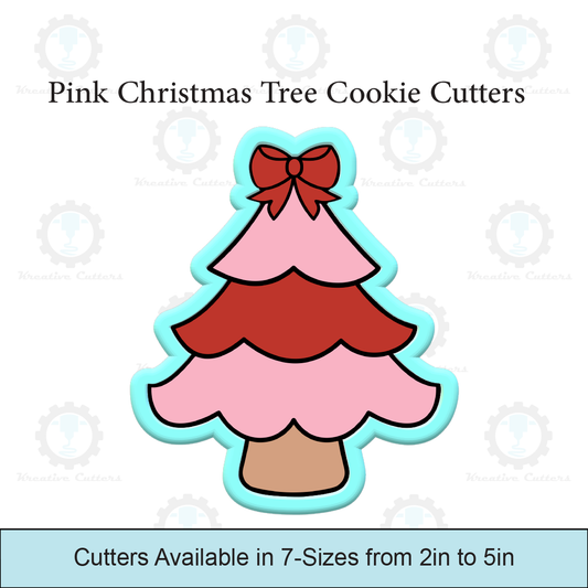Pink Christmas Tree Cookie Cutters
