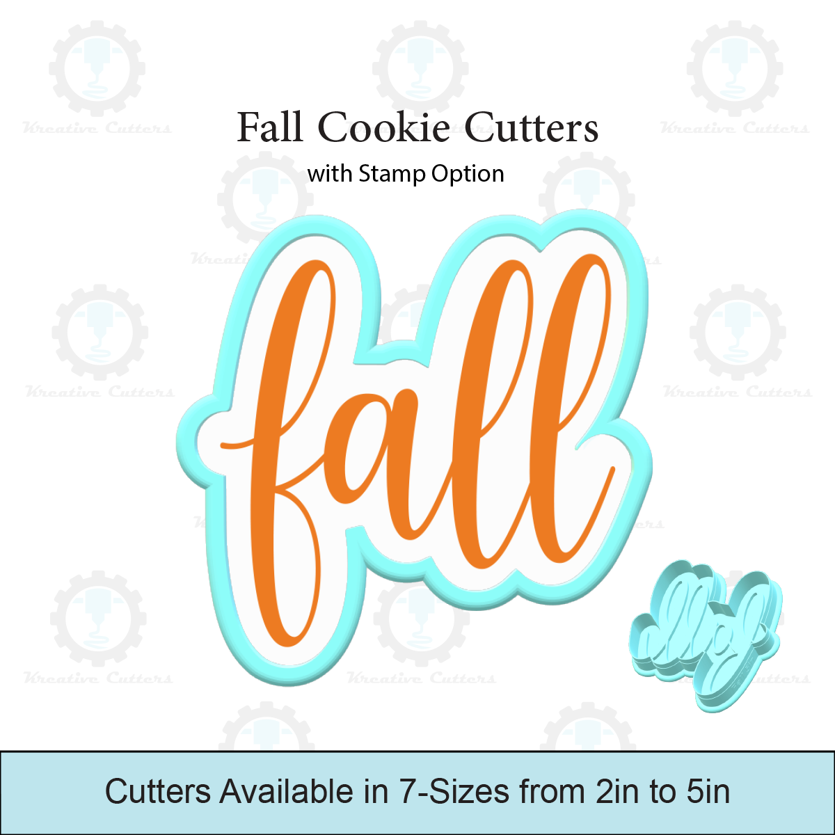 Fall Cookie Cutter with Stamp Option