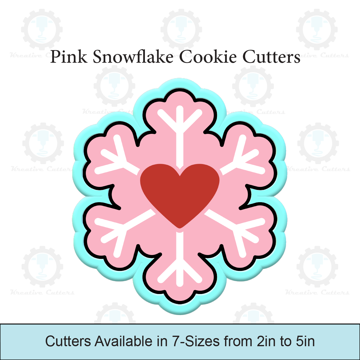 Pink Snowflake Cookie Cutters