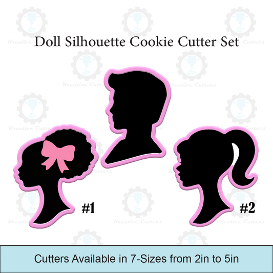 Doll Silhouette Cookie Cutters Set