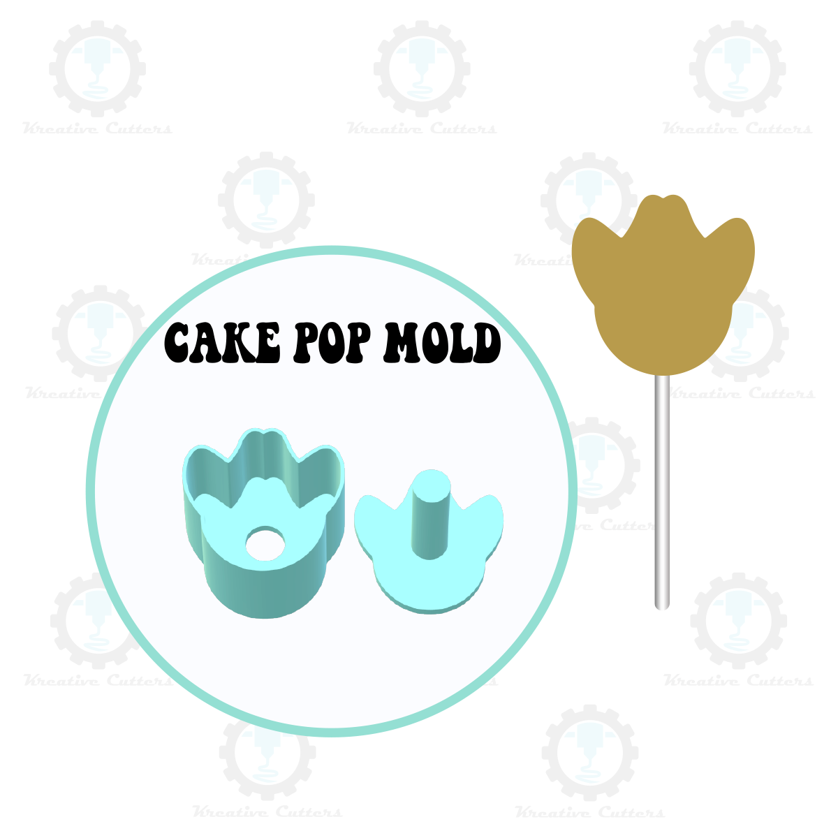 Emoji with Cowboy Hat Cake Pop Mold | Single or Multi-popper
