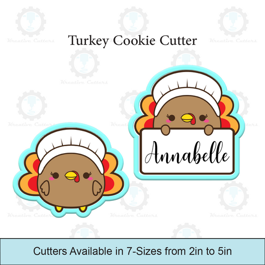 Turkey Cookie Cutters | With personalized Text Box Option