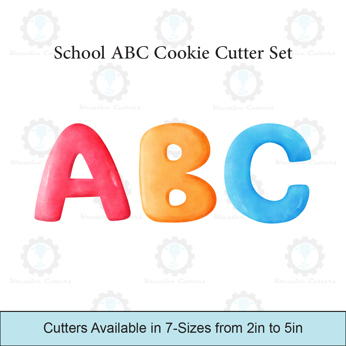 School ABC Cookie Cutter Set | Kreative Cutters