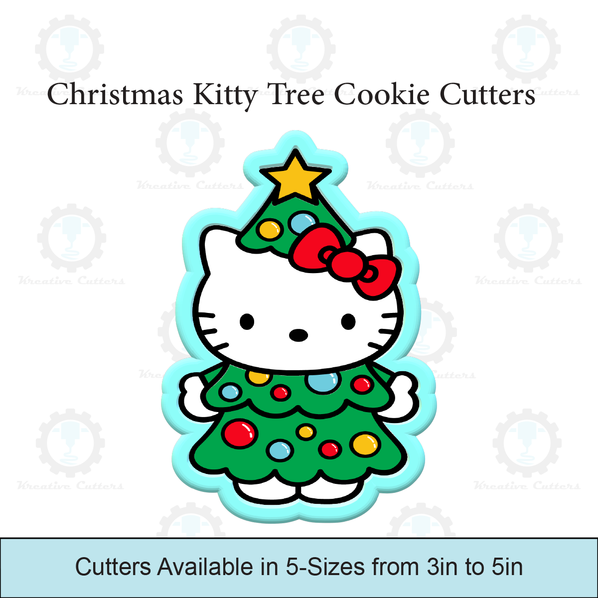 Christmas Kitty Tree Cookie Cutters