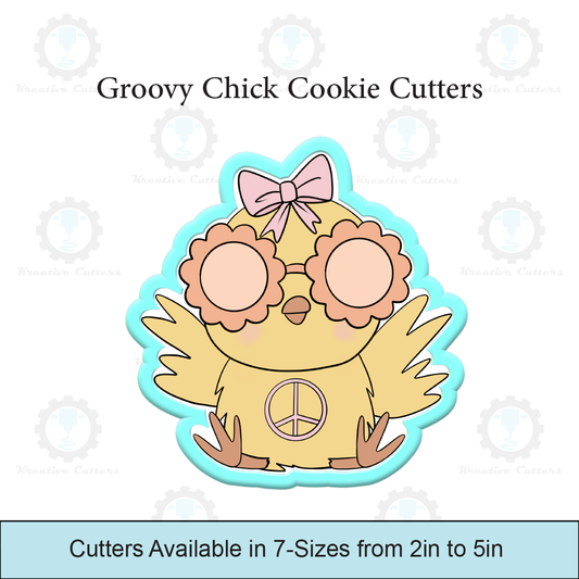 Groovy Chick with Glasses Cookie Cutters